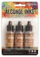 Ranger Alcohol Ink Kits  Cabin Cupboard Caramel, Ginger,..  Tim20691 Tim Holtz 3x15ml - #152183