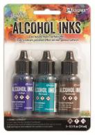 Ranger Alcohol Ink Kits  Mariner Indigo, Mermaid, Teakwood TAK40866 Tim Holtz 3x15ml - #152188