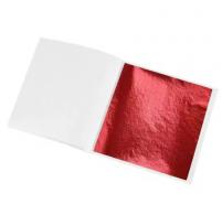Afwerking Bladmetaal Rood 9x9cm, 100 vellen - Polymeerklei - #588069