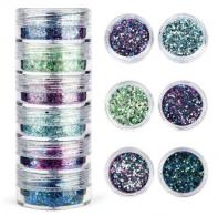 Afwerking Glitter Powder C3 groen-blauw - Polymeerklei - Boetseerklei Lak - #391813