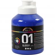 Creativ Company - CC Kids Acrylverf Glossy Blauw 500 ml - #589203