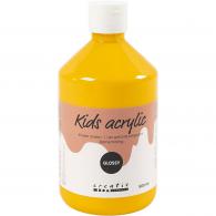 Creativ Company - CC Kids Acrylverf Glossy Geel 500 ml - #589768