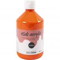 Creativ Company - CC Kids Acrylverf Glossy Oranje 500 ml - #589272