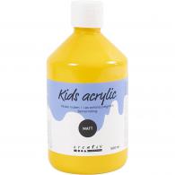 Creativ Company - CC Kids Acrylverf Mat Geel 500 ml - #589205