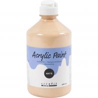 Creativ Company - CC Kids Acrylverf Mat Zalmroze 500 ml - #589271