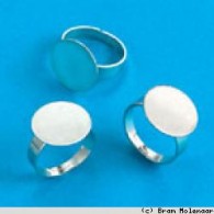 FIMO Plakring 12mm Zilverkleurig - Sieraad Onderdeel voor Polymeerklei - #1760