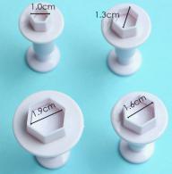 Gereedschap Boetseer Plungers 6hoek 4 stuks - Boetseerklei - #193387