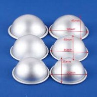 Gereedschap Metalen Halve Ronde Vormen 45mm - Boetseerklei - #81765