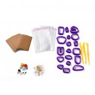 Gereedschap Oorbel uitsteekvormpjes paars - Polymeerklei-Boetseerklei. - #440651