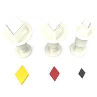 Gereedschap Plunger Diamond Set (4 Stuks) - Voor Boetseerklei - Polymeerklei - #75945