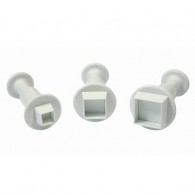 Gereedschap Plunger Vierkant 3 Stuks - Perfect voor Polymeerklei - Boetseerklei - #75946