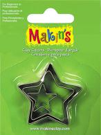 Makins Clay Uitsteekvorm Star Set (3 st.) - Polymeer Boetseerklei - #172108